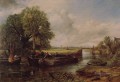 Una vista del Stour cerca de Dedham Paisaje romántico Arroyo de John Constable